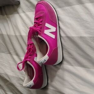 New Balance Fuchsia and White Running Shoes
